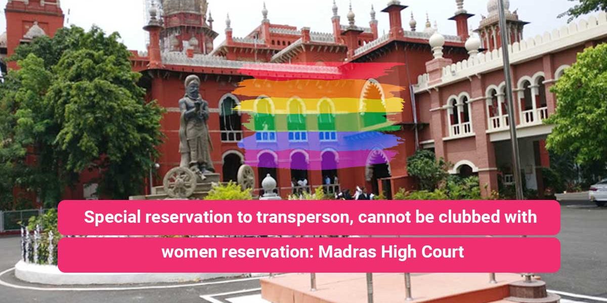 Special reservation to transperson